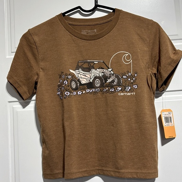 Carhartt Short Sleeve,crew neck, logo graphic Dunbuggy Vehicle, floral T-shirt - Picture 1 of 6